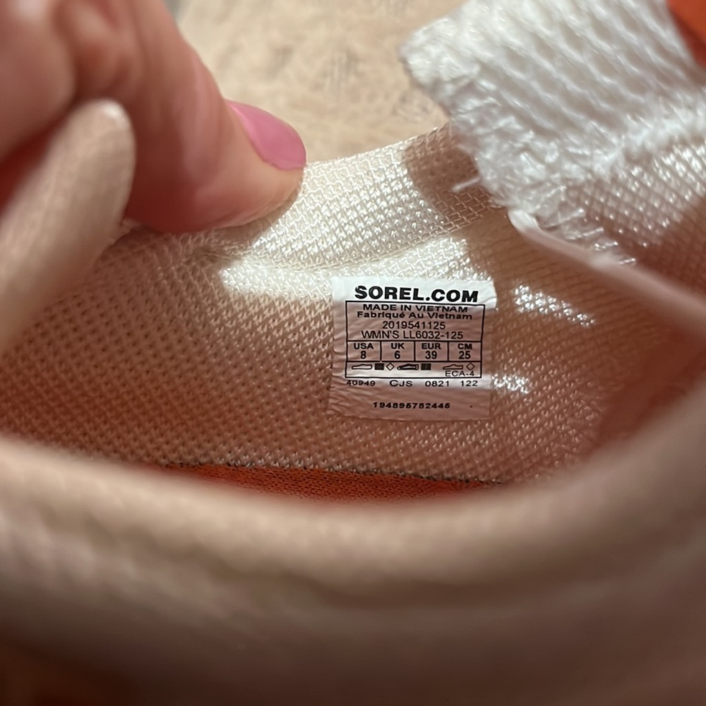 Sorel Women's Sneakers in White and Orange - Picture 8 of 8